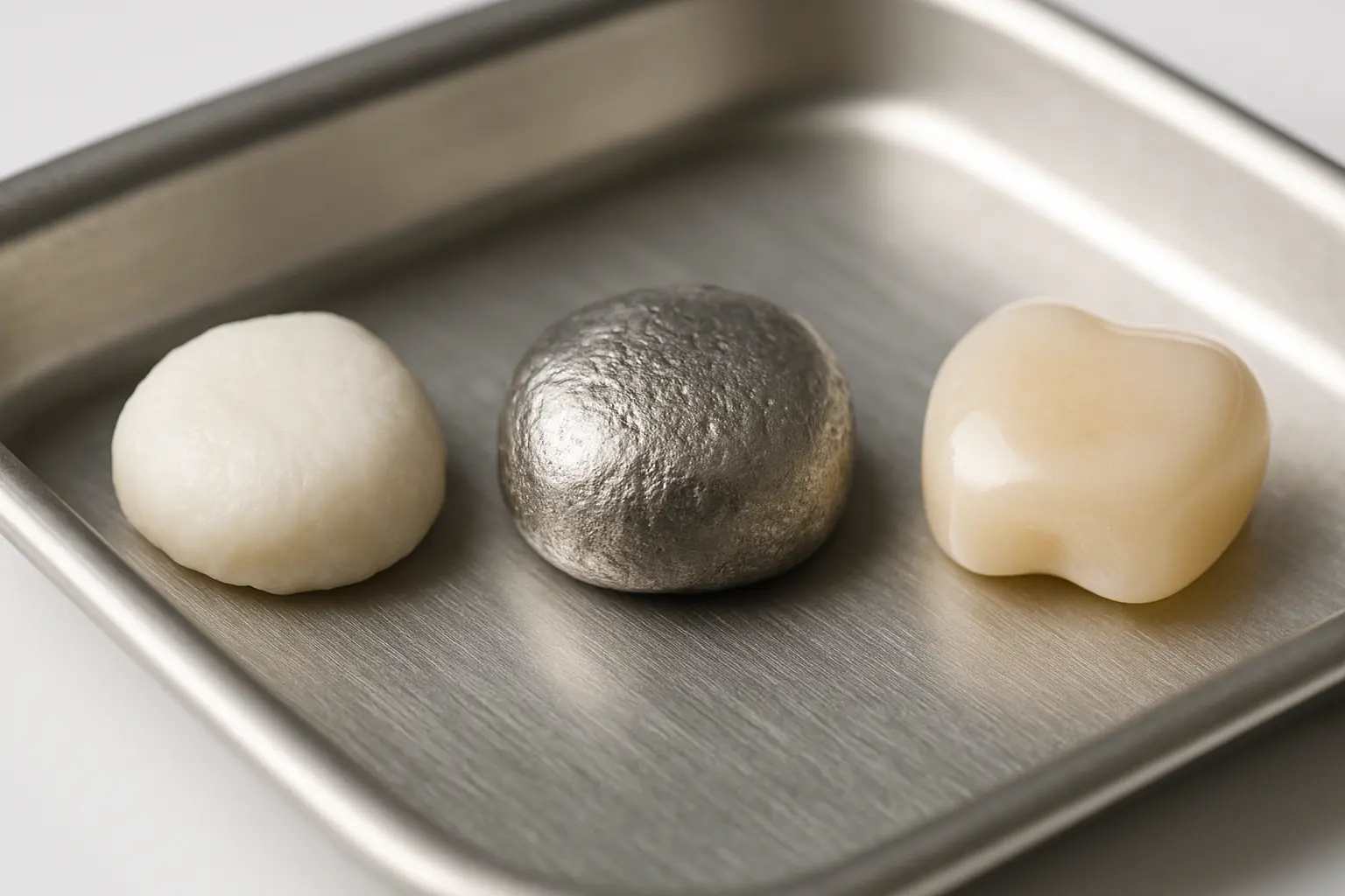 סוגי סתימות שונים - סתימה לבנה, אמלגם וקרמיקה